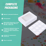 50pcs Cupcake Boxes 12-Hole Laminated Clear Window Face Boxes Favour - Rear View