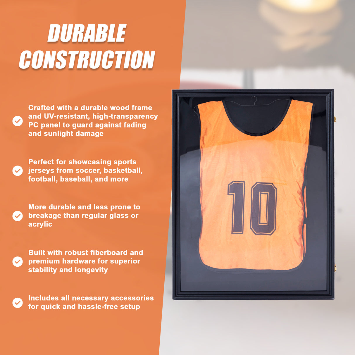 Jersey Display Frame Case 590 x 790 x 40mm Lockable JBox
