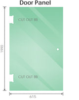 90cm Frameless Diamond Shower Screen with Chrome Channels and SS Hinges