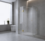 100cm Frameless Diamond Shower Screen &ndash; Chrome F-Brackets Detailing with Durable SS Hinges
