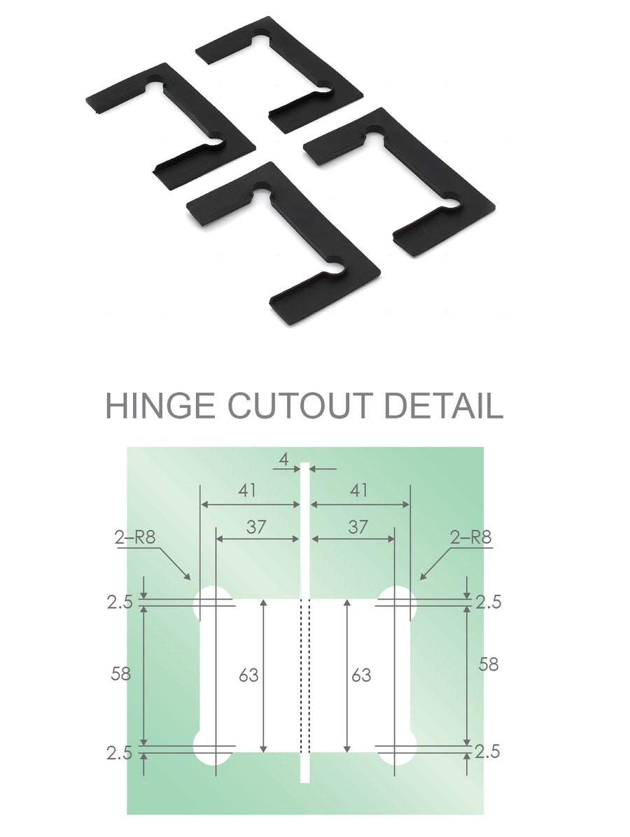 90x80cm Corner Frameless Shower Screen &ndash; Black Wall Channel with SS Hinges for Modern Bathroom Style