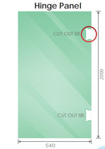 120cm Wall-to-Wall Frameless Shower Screen with Gold Brackets, SS Hinges & F-Brackets
