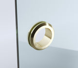 120cm Wall to Wall Frameless Shower Screen &ndash; Gold Wall Channel and Floor Channel with SS Hinges for Contemporary Style