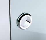120cm Frameless Wall-to-Wall Shower Screen &ndash; Chrome Wall Channel and Floor Channel with Brass Hinges - Extra Image