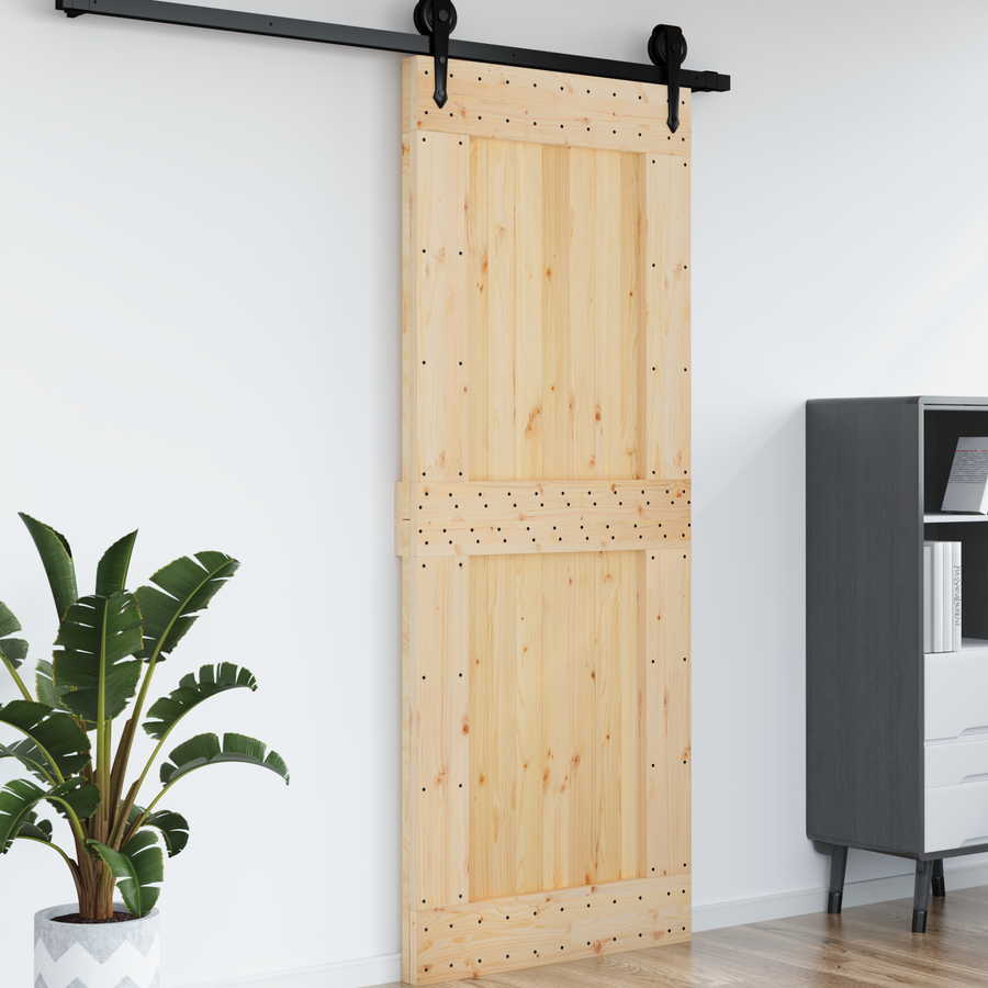 Plain Door NARVIK 90 x 210 cm Solid Pine Wood (Untreated)
