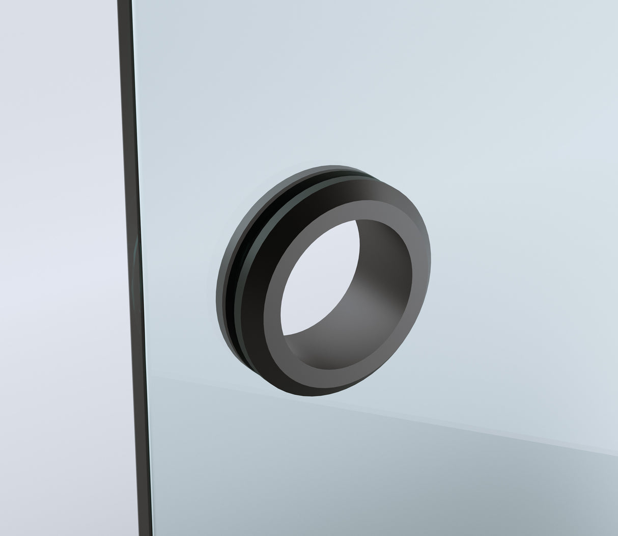 120x70cm Corner Frameless Shower Screen &ndash; Black Wall Channel and Floor F-Bracket with SS Hinges for Contemporary Bathrooms