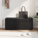 Stool Black 101 x 41 x 40 cm Velvet and Engineered Wood - Side View