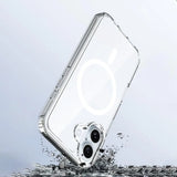 Strong Magnetic Magsafe Case For iPhone 16e 16 15 14 13 12 11 Pro Max Plus Mini Hybrid Hard Cover Silicon Clear Shell Shockproof - Side View