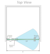 120x120cm Double Door Corner Shower with Gold Channels and SS Hinges - Close-Up Angle