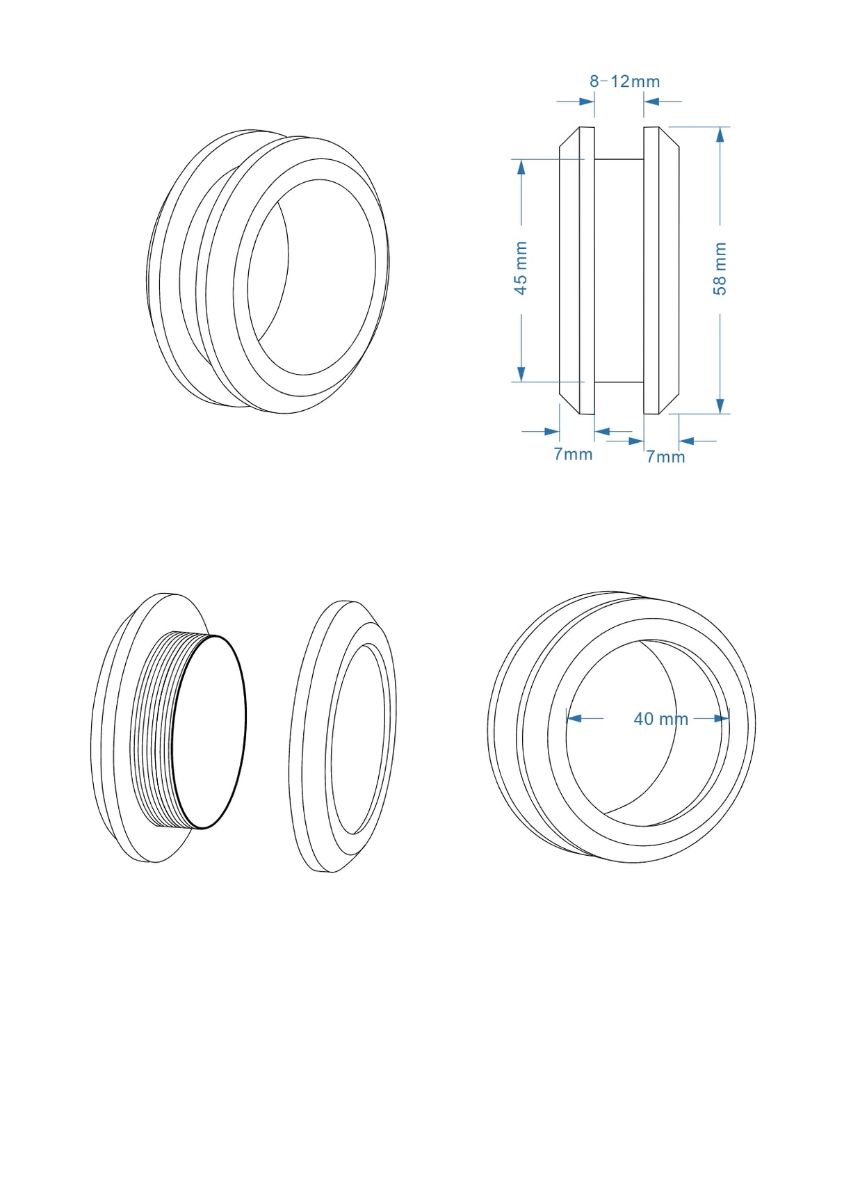 100x110cm Double Door Corner Shower &ndash; Chrome F-Brackets with SS Hinges for Contemporary Bathrooms