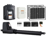 400KG Single Swing Auto Motor Remote Gate Opener With 20W Mono Backup Solar - Front View