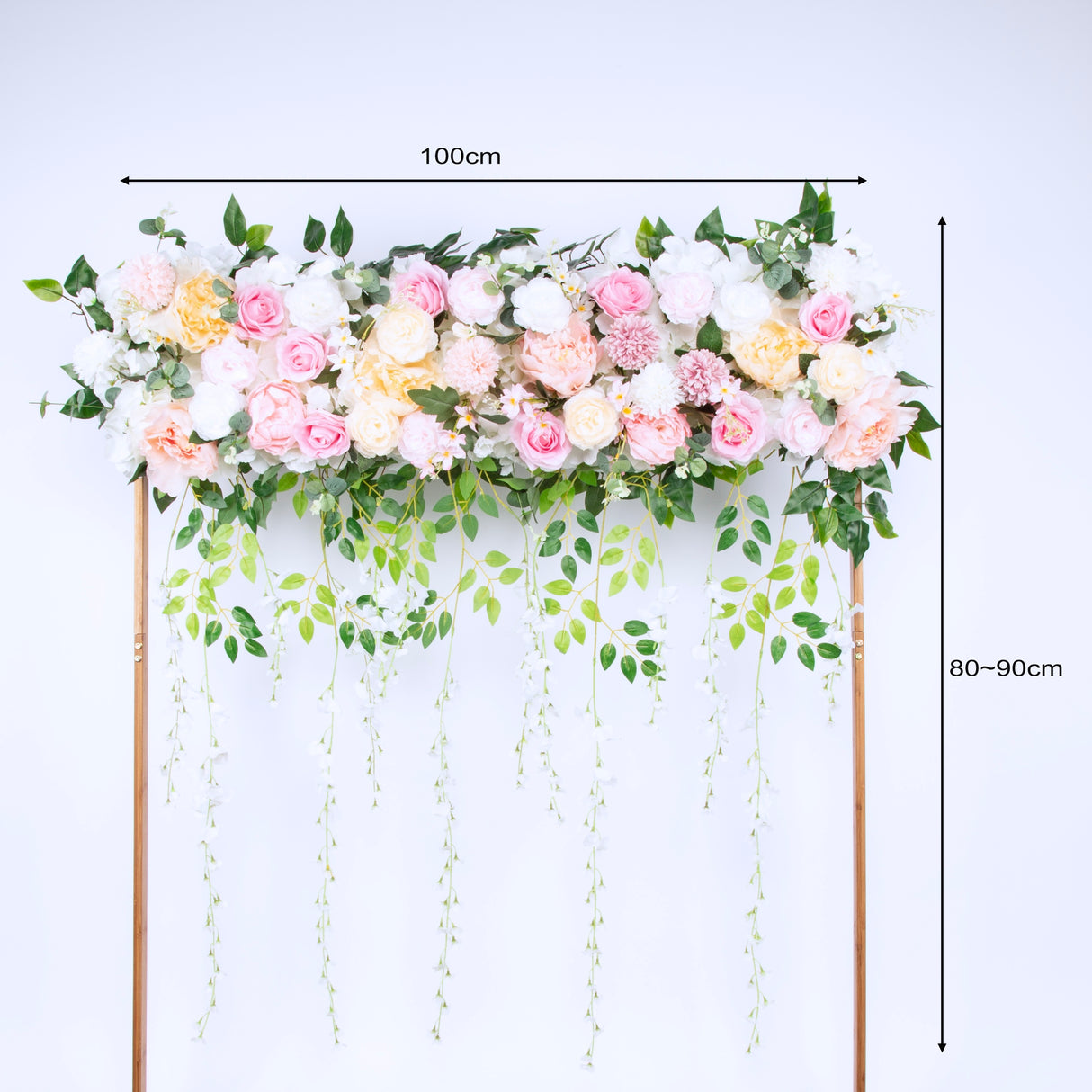 1M Artificial Flower Runner Arrangement Panel Wall Rose DIY Wedding Party D&eacute;cor