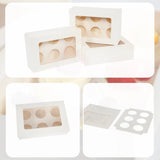 Cupcake Box 6 Holes Window Cake Party Favour 100 Boxes - Extra Image