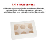 Cupcake Box 6 Holes Window Cake Party Favour 100 Boxes - Extra Image