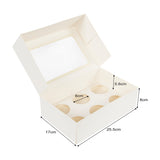 Cupcake Box 6 Holes Window Cake Party Favour 100 Boxes - Extra Image