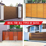 Telescopic Sliding Gate Pulley System - Front View
