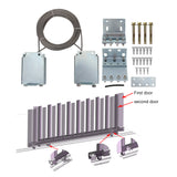 Telescopic Sliding Gate Pulley System - Top-Down View