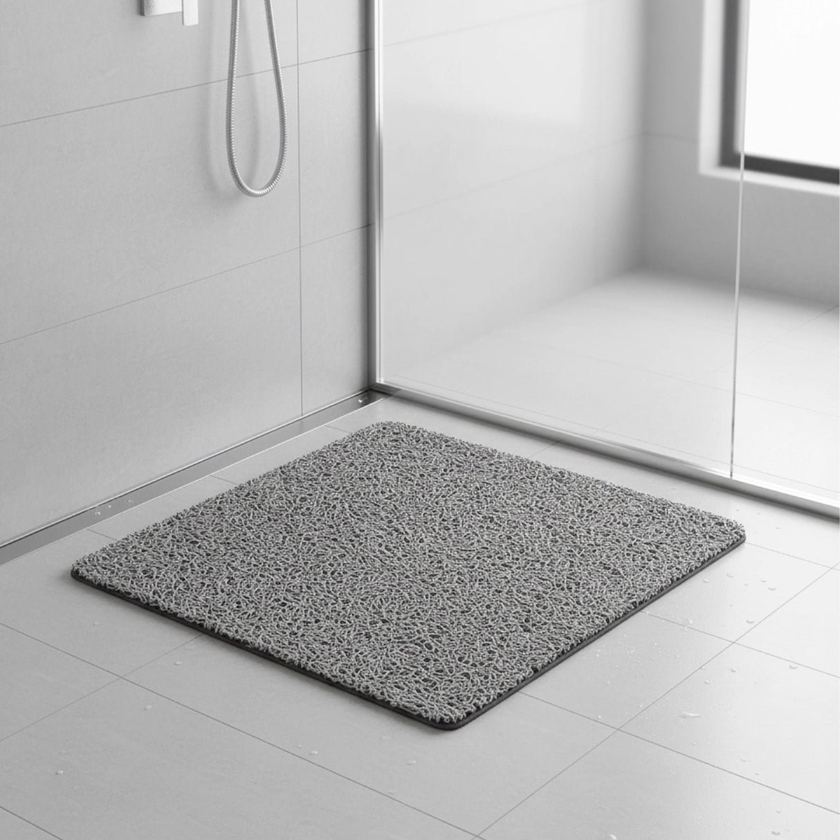 Shower Mat Rug Anti Slip Loofah Bathroom Bath Mat Carpet Water Drains Non Slip