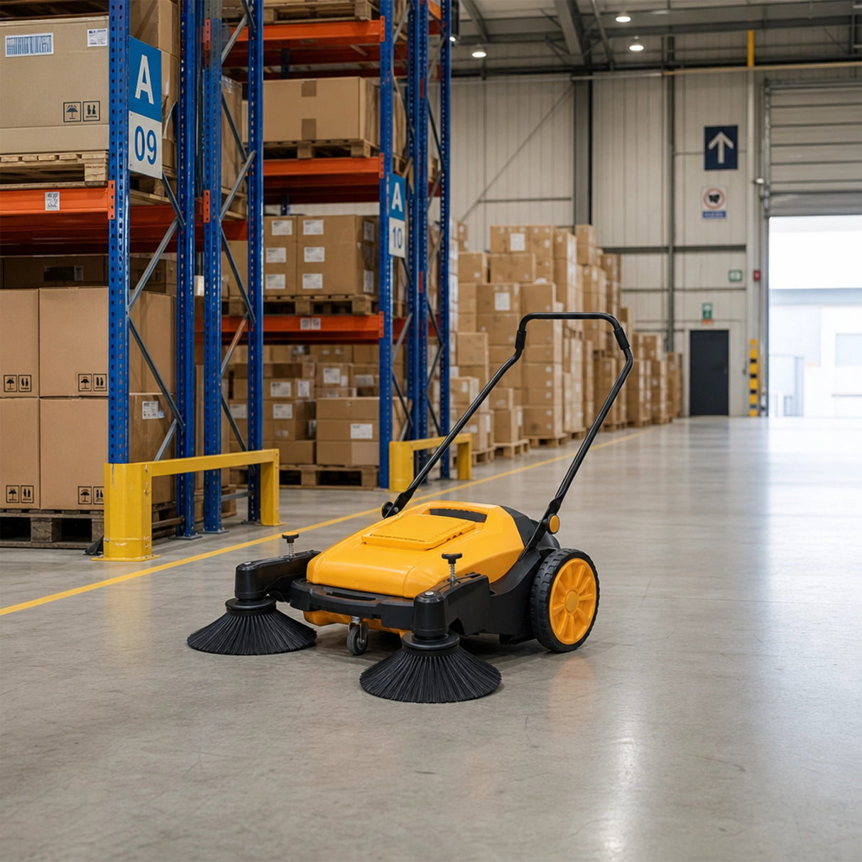 55L Floor Sweeper Industrial Hand Push Outdoor Manual