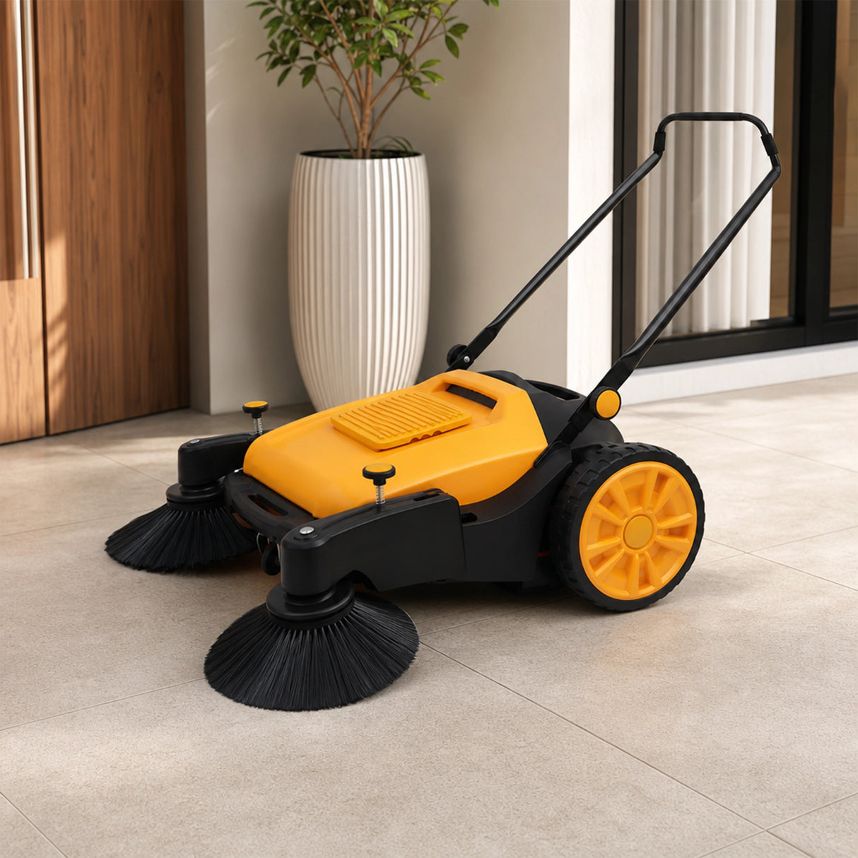 55L Floor Sweeper Industrial Hand Push Outdoor Manual