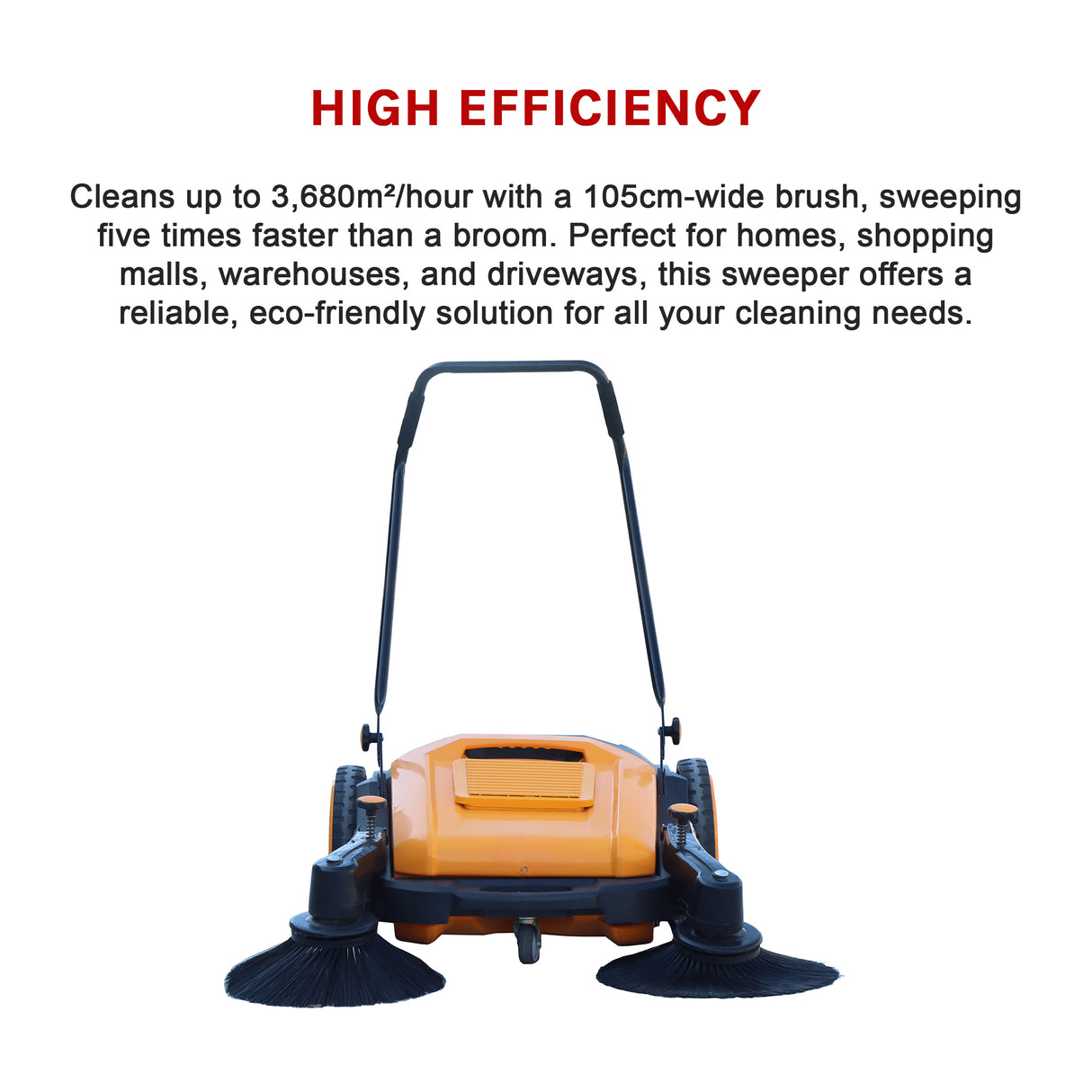 55L Floor Sweeper Industrial Hand Push Outdoor Manual