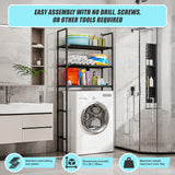 Storage Shelf 3 Tier Rack Portable Laundry Stand Unit Organiser - Side View