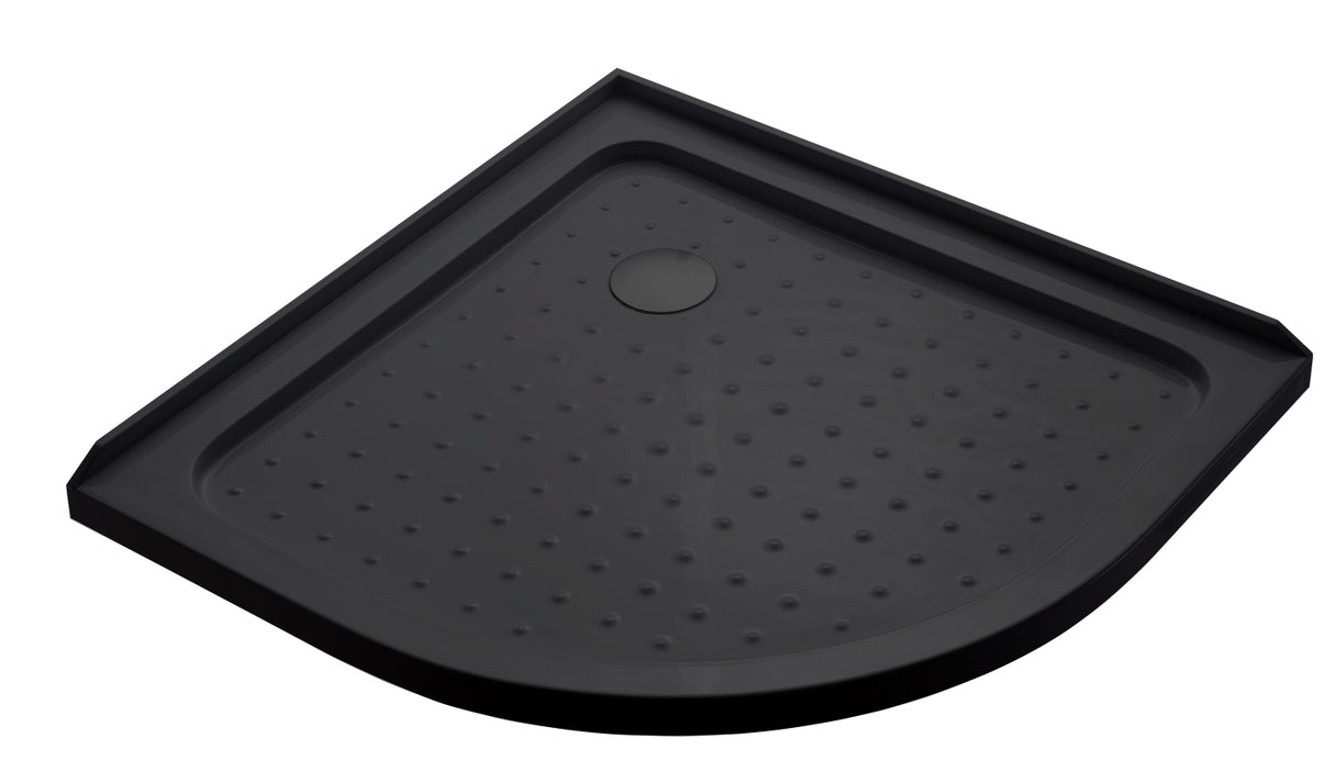 100x100cm Rounded Curved Shower Base in Black