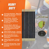 9m Drain Rod Set Kit Plunger Worm Scraper Cleaning Rods Rodding Carry Bag - Front View