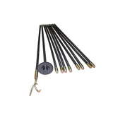 9m Drain Rod Set Kit Plunger Worm Scraper Cleaning Rods Rodding Carry Bag - 45-Degree Angle