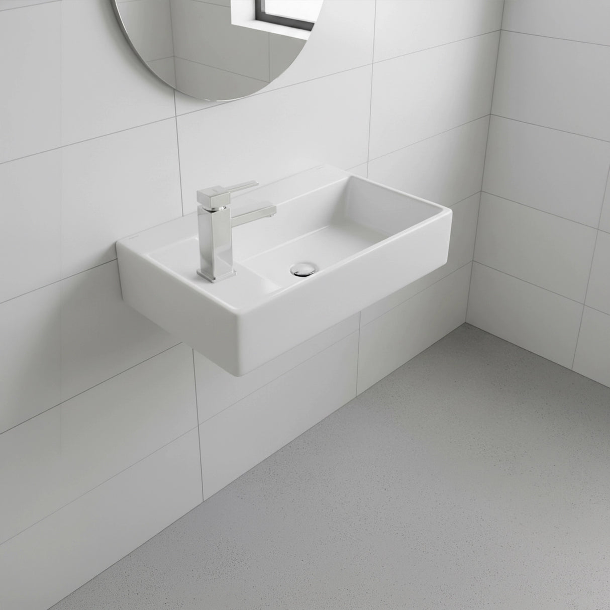 Small Compact Bathroom Cloakroom Hand Wash Basin Sink Ceramic Wall Hung