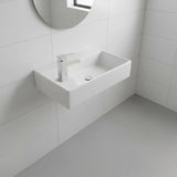 Small Compact Bathroom Cloakroom Hand Wash Basin Sink Ceramic Wall Hung