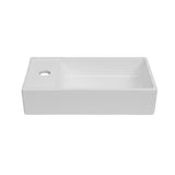 Small Compact Bathroom Cloakroom Hand Wash Basin Sink Ceramic Wall Hung - 45-Degree Angle