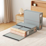 4PCS Foldable Bed Sheet Set Organizer Fabric Storage Bins with Handle Storage Box - Side View