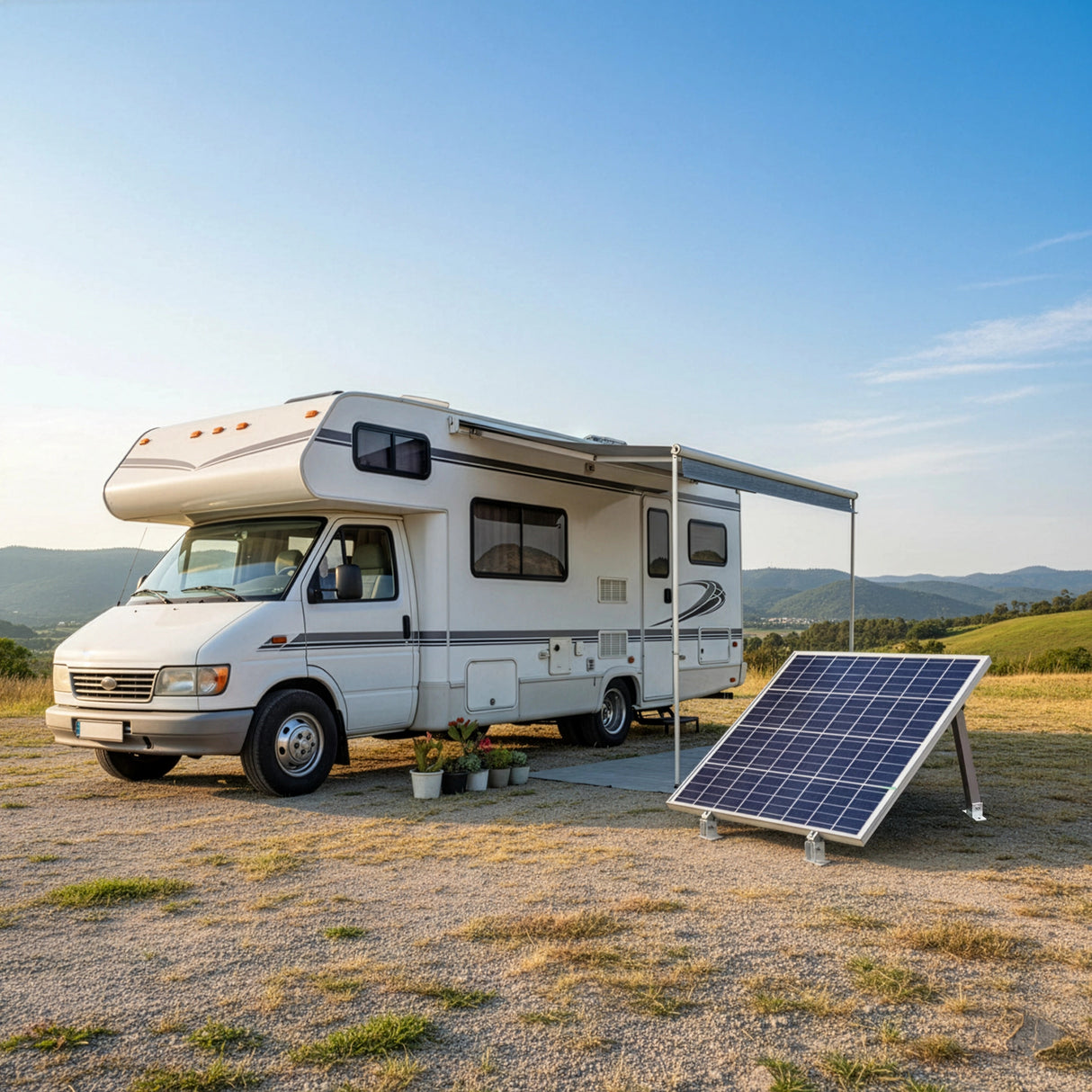 Adjustable Solar Panel Tilt Mount Brackets Kit &ndash; Roof, Ground & Boat Mounting System for Secure Installation