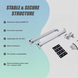 Adjustable Solar Panel Tilt Mount Brackets Kit &ndash; Roof, Ground & Boat Mounting System for Secure Installation - Top-Down View