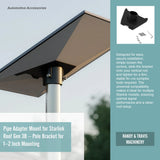 Pipe Adapter Mount for Starlink Roof Gen 3B &ndash; Pole Bracket for 1&ndash;2 Inch Mounting - Extra Image