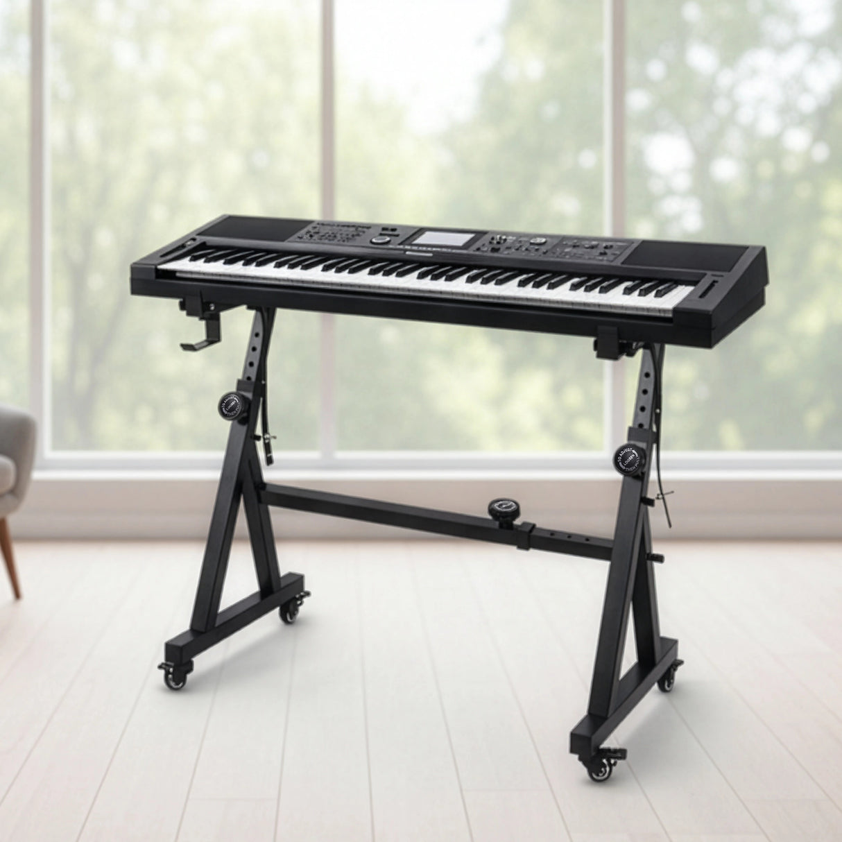 Z-Style Keyboard Stand &ndash; Heavy Duty Adjustable Piano Stand for Digital Keyboards & Portable Use