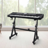 Z-Style Keyboard Stand &ndash; Heavy Duty Adjustable Piano Stand for Digital Keyboards & Portable Use - Front View