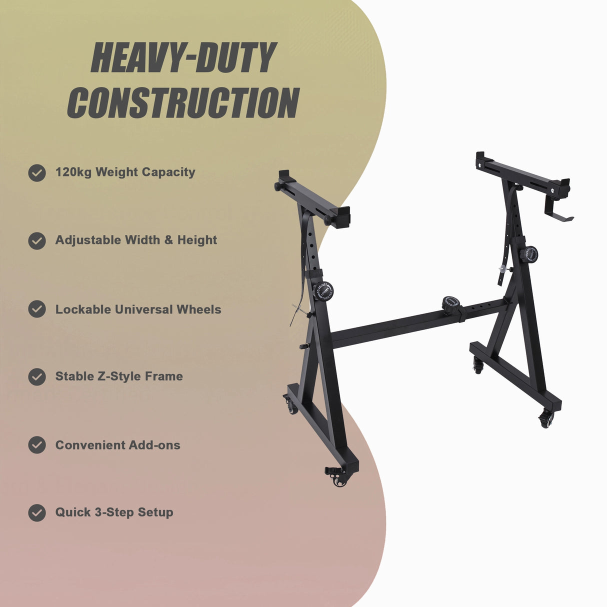 Z-Style Keyboard Stand &ndash; Heavy Duty Adjustable Piano Stand for Digital Keyboards & Portable Use