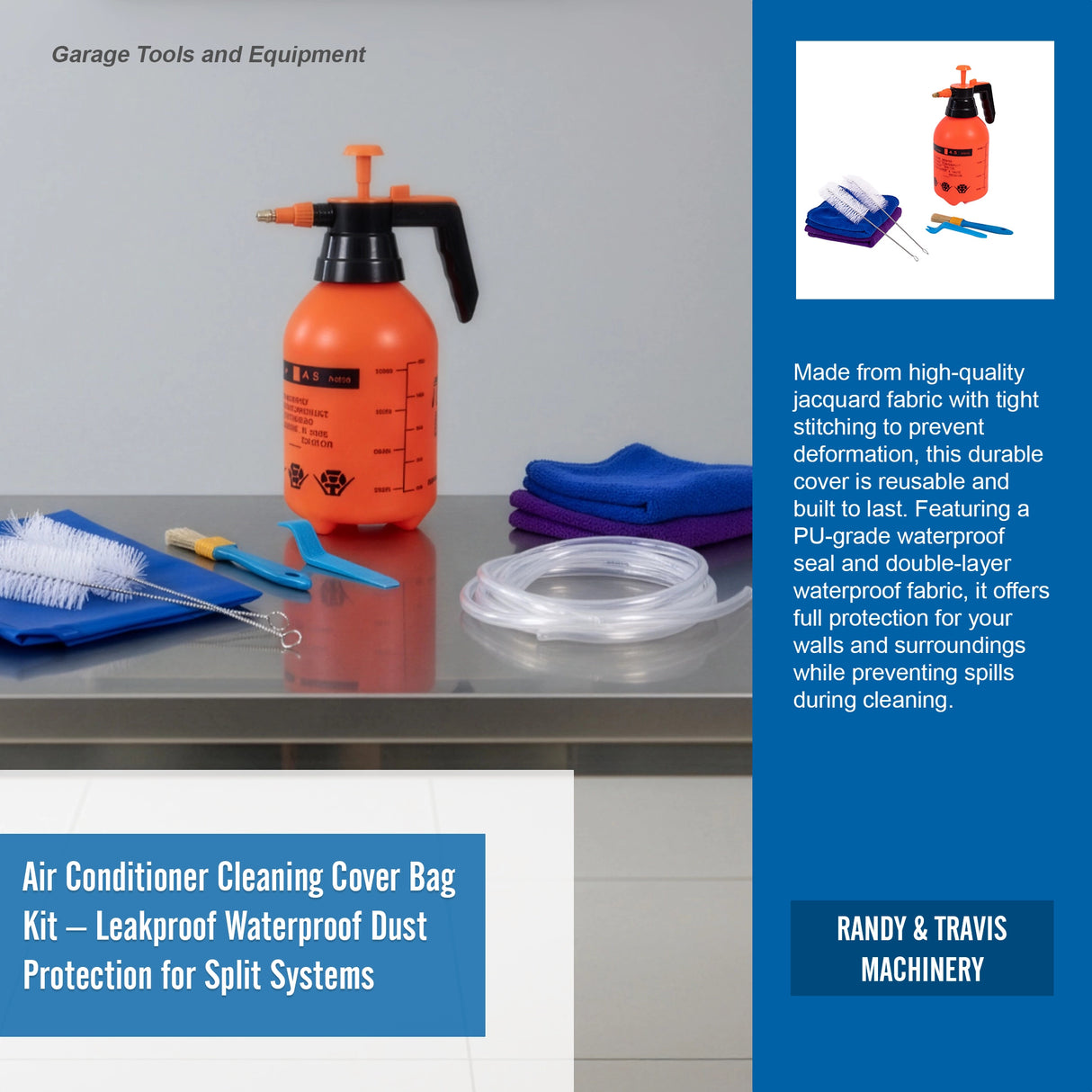 Air Conditioner Cleaning Cover Bag Kit &ndash; Leakproof Waterproof Dust Protection for Split Systems