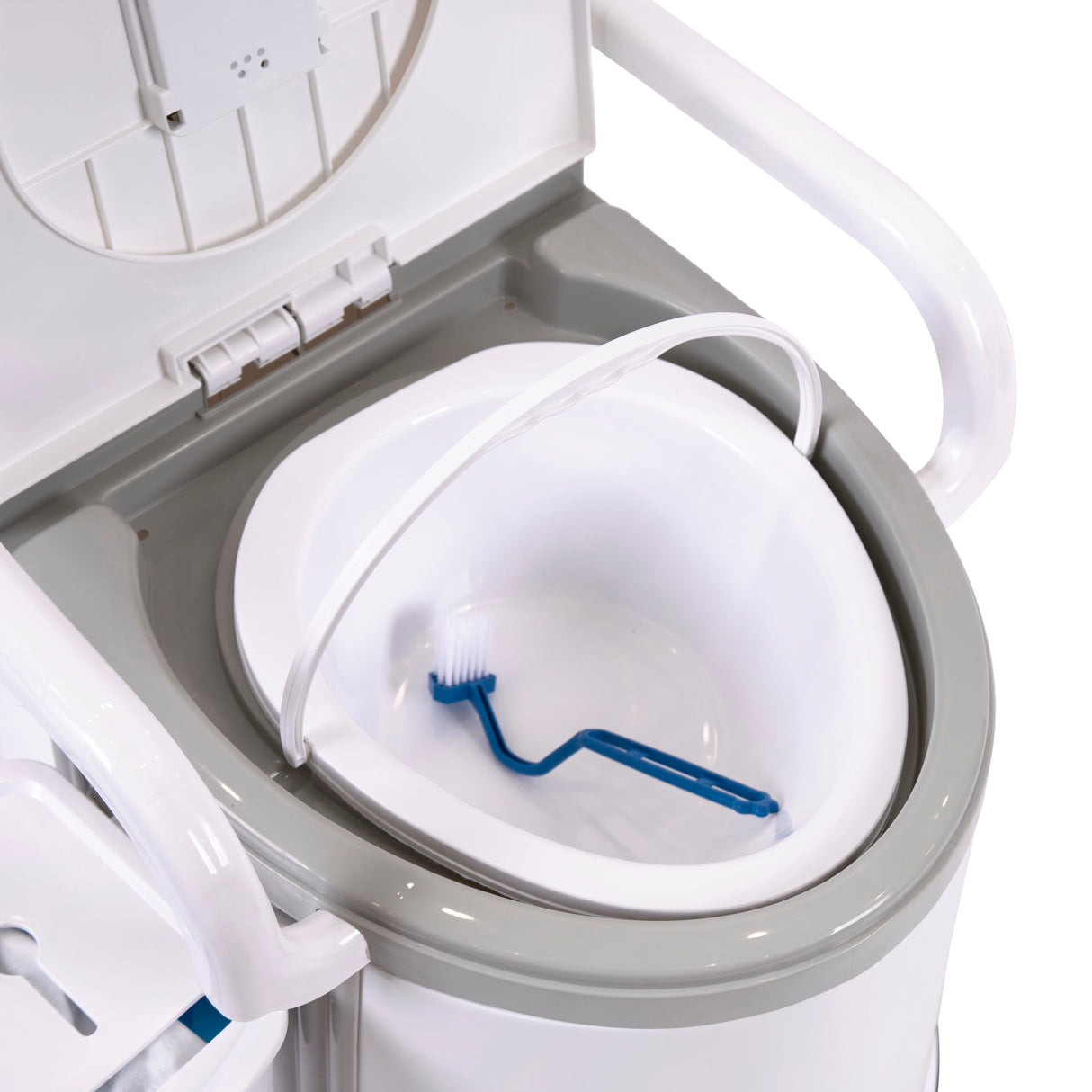 19L Camping Portable Toilet &ndash; Outdoor & Indoor Travel Commode Potty with Built-In Tissue Box