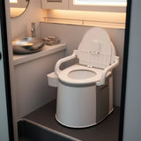 19L Camping Portable Toilet &ndash; Outdoor & Indoor Travel Commode Potty with Built-In Tissue Box