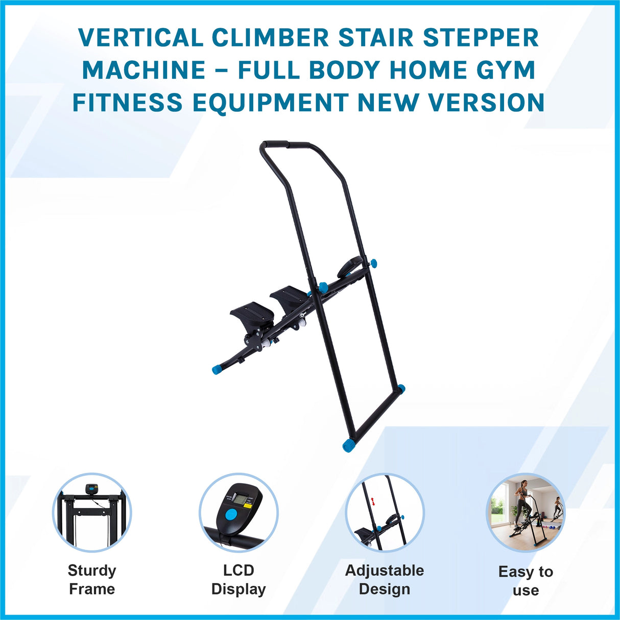 Vertical Climber Stair Stepper Machine &ndash; Full Body Home Gym Fitness Equipment NEW VERSION