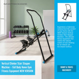 Vertical Climber Stair Stepper Machine &ndash; Full Body Home Gym Fitness Equipment NEW VERSION - Close-Up Angle
