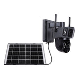 9MP Wireless Solar Camera WIFI Security Outdoor Battery PTZ CCTV Home House V380 - 45-Degree Angle