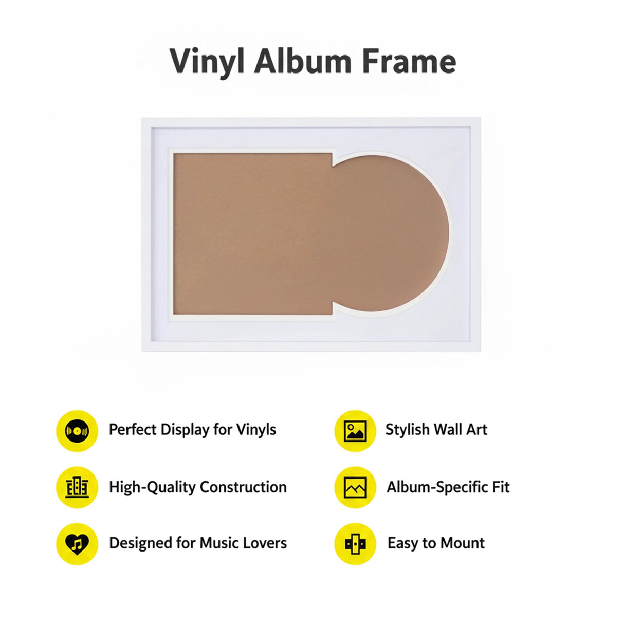Vinyl Album Frame &ndash; LP Record Display Frame Music Artwork D&eacute;cor