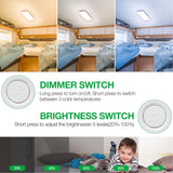 RV Caravan Interior LED Ceiling Light - Top-Down View