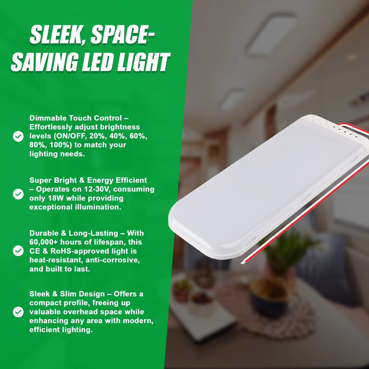 RV Caravan Interior LED Ceiling Light