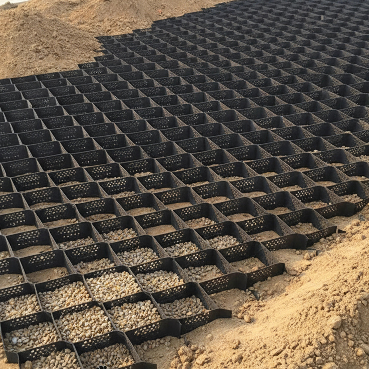 Geo Grid Ground Gravel Cell