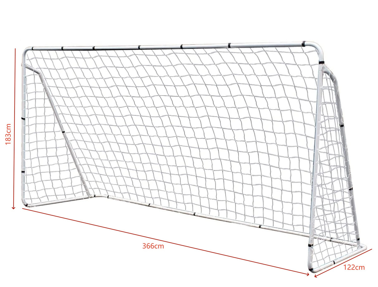 3.6m x 1.8m Portable Soccer Goal Net Steel Post Frame Backyard Football Training Set